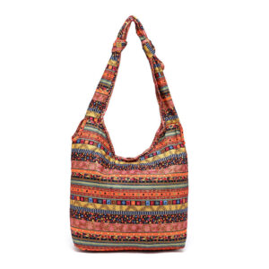 Buddha Stones Cotton Stripes Crossbody Bag Shoulder Bag Crossbody Bag&Shoulder Bag BS Red Stripes 30*11*30cm
