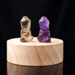 Buddha Stones Various Crystal Amethyst Pink Crystal White Crystal Citrine Buddha Carved Spiritual Healing Necklace Pendant Decoration (Extra 30% Off | USE CODE: FS30) Necklaces & Pendants BS 3