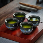 Buddha Stones Ceramic Teacup Lovely Cat Black Tea Cups 140ml Cup BS 1