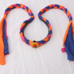 Buddha Stones Tibetan Colorful Tassel Beads Hair Decoration Hair Accessories Decorations BS Orange Round Bead
