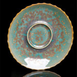 Buddha Stones Retro Glaze Kiln Change Ceramic Gaiwan Sancai Teacup Kung Fu Tea Cup And Saucer With Lid Cup BS 15