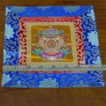 Buddha Stones Prayer Altar Mat Meditation Strength Endless Knot Vajra Man-Bcu Kalachakra Auspicious Symbols Prayer Altar BS 8