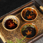 Buddha Stones Maple Leaf Colorful Ceramic Teacup Home Tea Cups Cup BS 2