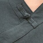 Buddha Stones 2Pcs Half Sleeve V-Neck Shirt Top Pants Meditation Zen Tai Chi Linen Clothing Women's Set Women's Meditation Cloth BS 21