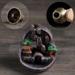 Buddha Stones Mountain Bridges Pattern Meditation Resin Backflow Incense Burner Incense Burner BS 4
