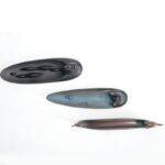 Buddha Stones Double Koi Fish Mountain Healing Ceramic Stick Incense Burner Decoration Incense Burner BS 9