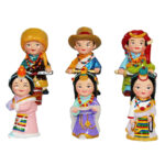 Buddha Stones Hand Painted Tibetan Figures Creative Home Office Car Decoration Ornament Desk Decoration BS 30