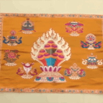 Buddha Stones Prayer Altar Mat Healing Meditation 8 Auspicious Symbols Mat Prayer Altar BS 9