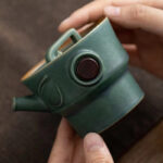Buddha Stones Sanxingdui Ceramic Teacup Kung Fu Tea Cup With Bag Cup BS 7
