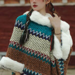Buddha Stones Tibetan Multicolored Striped Shawl Winter Cozy Travel Scarf Wrap Tibetan Shawl BS 46