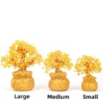 Buddha Stones Natural Citrine Money Tree Gemstone Ornament - Feng Shui for Prosperity Decoration BS 11