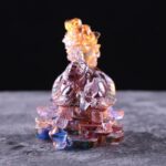 Buddha Stones Feng Shui Dragon Turtle Coins Handmade Liuli Crystal Luck Art Piece Home Office Decoration Decorations BS 7