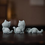 Buddha Stones Small Cat Home Tea Pet Figurine Desk Decoration Decorations BS 2