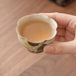 Buddha Stones Hand Painted Small Osmanthus Rabbit Ceramic Teacup Kung Fu Tea Cup 40ml Cup BS 4