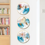 Buddha Stones 3Pcs Lotus Flower Meditation Enlightenment Wall Art Stickers Wall Art BS 4