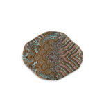 Buddha Stones Vintage Sea Wave Bamboo Plum Blossom Embroidered Cup Mat Pad Tea Cup Coaster Kung Fu Tea Mat Tea Mat BS Brown Sea Wave Coaster 13*11.5cm
