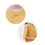Buddha Stones 2Pcs Half Sleeve T-Shirt Pants Meditation Zen Tai Chi Cotton Linen Clothing Unisex Set Women's Meditation Cloth BS 7