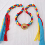 Buddha Stones Tibetan Colorful Tassel Beads Hair Decoration Hair Accessories Decorations BS Yellow Bead