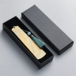 Buddha Stones Classical Musical Instruments Pipa Guzheng Guqin Ruan Metal Bookmarks Tassel With Gift Box Bookmarks BS Gold Guzheng-Gift Box