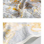 Buddha Stones Jungle Oil Painting Auspicious Clouds 100% Mulberry Silk Scarf Premium Grade 6A Double-sided Silk Neck Scarf Silk Shawl BS 3