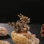 Buddha Stones Year Of The Dragon Small Auspicious Brass Dragon Luck Success Home Decoration Decorations BS 3