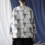 Buddha Stones Black Gray Print Frog-button Design Long Sleeve Cotton Linen Jacket Shirt With Pockets Women's Shirts BS 2