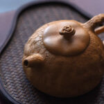Buddha Stones Handmade Vintage Tree Texture Purple Clay Kung Fu Teapot 220ml Teapot BS 1