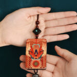Buddha Stones PiXiu Ebony Wood Luck Wealth Tassel Car Hanging Decoration Car Hanging Decoration BS 4