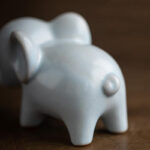 Buddha Stones Small Ceramic Elephant Home Tea Pet Figurine Desk Decoration Decorations BS 5