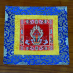 Buddha Stones Prayer Altar Mat Meditation Strength Endless Knot Vajra Man-Bcu Kalachakra Auspicious Symbols Prayer Altar BS 4