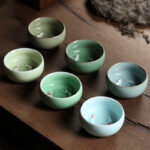 Buddha Stones Colorful Koi Fish Ceramic Teacup Kung Fu Tea Cup Bowl Cup BS 17