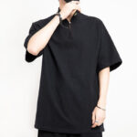 Buddha Stones Chinese Tang Suit Embroidery Half Sleeve Shirt Linen Men Clothing Men's Shirts BS 3