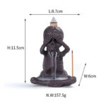 Buddha Stones Little Skull Ghost Purple Clay Backflow Smoke Fountain Peace Incense Burner Decoration (Extra 30% Off | USE CODE: FS30) Incense Burner BS 7