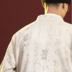 Buddha Stones Chinese Calligraphy Clothing Jacket Coat Tang Suit Men Clothing Clothes BS 9