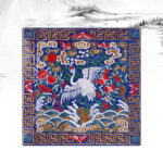 Buddha Stones Crane Phoenix Dragon Kirin Embroidered Cup Mat Pad Tea Cup Coaster Square Kung Fu Tea Mat Tea Mat BS 5
