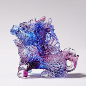 Buddha Stones Feng Shui Kirin Handmade Liuli Crystal Art Piece Home Office Decoration Decorations BS main
