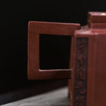 Buddha Stones Yixing All Handmade Gomoku Playing Chess Purple Clay Kung Fu Square Teapot 280ml Teapot BS 12
