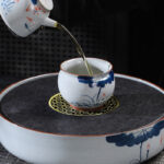 Buddha Stones Lotus Flower Leaf Bamboo Ceramic Teacup Kung Fu Tea Cups Cup BS 14