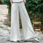 Buddha Stones Plain Wide Leg Pants Dance Women's Yoga Pants With Pockets Wide Leg Pants BS 1