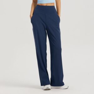 Buddha Stones High Waist Breathable Track Pants For Sports Fitness Yoga Track Pants BS Navy Blue XL(Waist 69cm/Hips 113cm/Length 106cm)