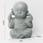 Buddha Stones Meditation Prayer Monk Buddha Statue Serenity Home Decoration Decorations BS 12