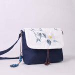 Buddha Stones Embroidered Camellia Epiphyllum Gardenia Sakura Flowers Crossbody Bag Shoulder Bag Cellphone Bag Crossbody Bag BS 1