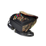 Buddha Stones Peacock Embroidery Canvas Tassel Backpack Backpack BS 14
