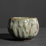 Buddha Stones Handcrafted Simple Cracked Ice Texture Chinese Jianzhan Ceramic Teacup Kung Fu Tea Cup Jian Zhan Tea Cup BS 8cm*6cm*110ml