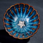 Buddha Stones Lotus Goldfish Auspicious Dragon Phoenix Ceramic Teacup Silver Inlaid Tea Cups 130ml Cup BS Lotus Flower
