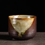 Buddha Stones Retro Brown Kiln Change Ceramic Teacup Kung Fu Tea Cup Cup BS 7.5cm*6cm*160ml