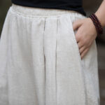 Buddha Stones Retro Wide Leg Pants Casual Women's Yoga Pants With Pockets Wide Leg Pants BS 13