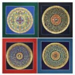 Buddha Stones Tibetan Handmade Thangka Painting Spiritual Blessing Blind Box Random Color Pattern Tibetan Thangka BS 22