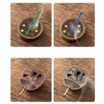 Buddha Stones Small Mini Gourd Fan Pipa Copper Alloy Incense Burner Decoration With Incense Incense Burner BS 12