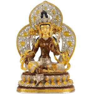 Buddha Stones Bodhisattva Green Tara Hope Copper Statue Decoration Decorations BS 10 Inch